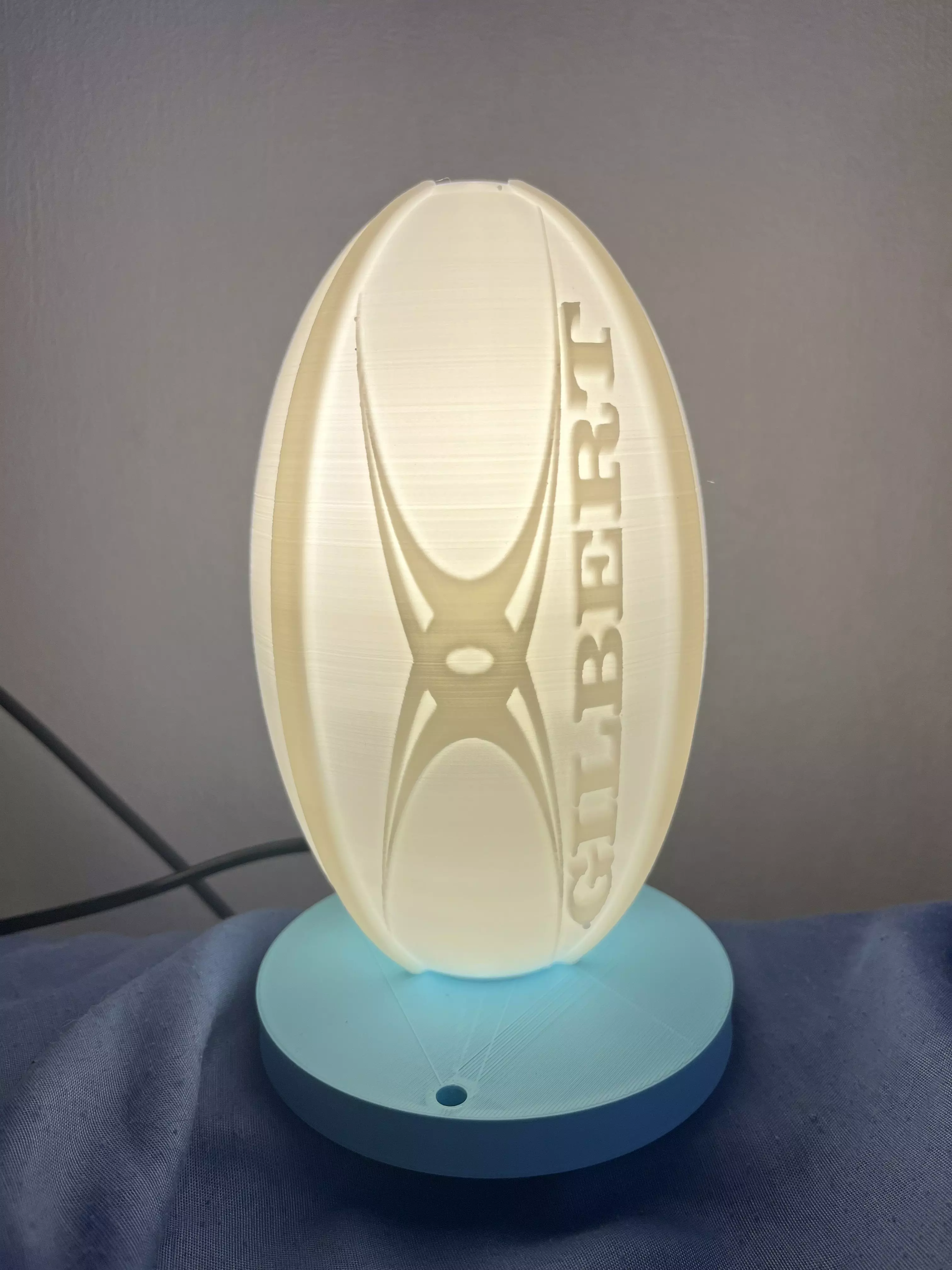 Lampe Rugby et logo aviron bayonnais  3D print model_0
