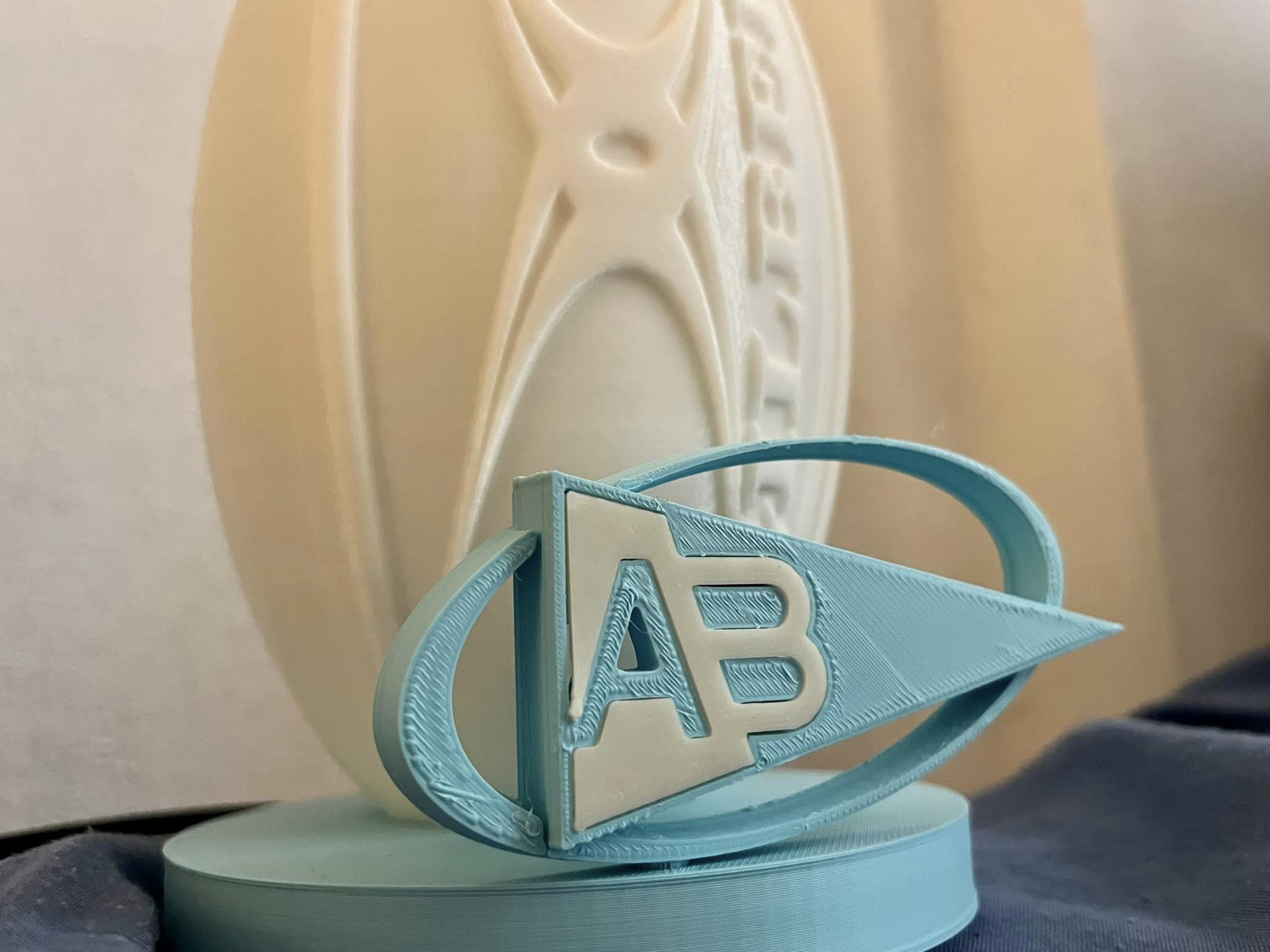 Lampe Rugby et logo aviron bayonnais  3D print model_3