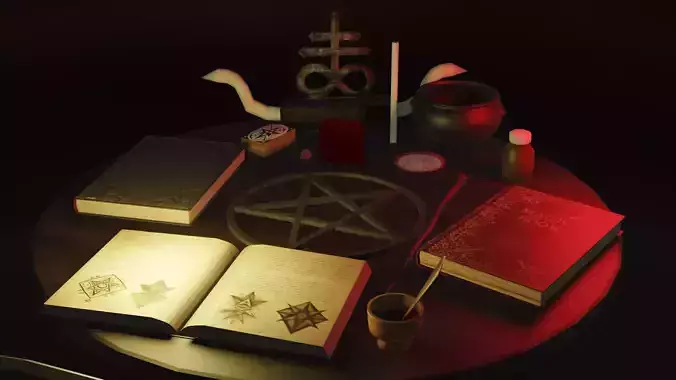 Occult Table  Magic Table  Blender FBX OBJ