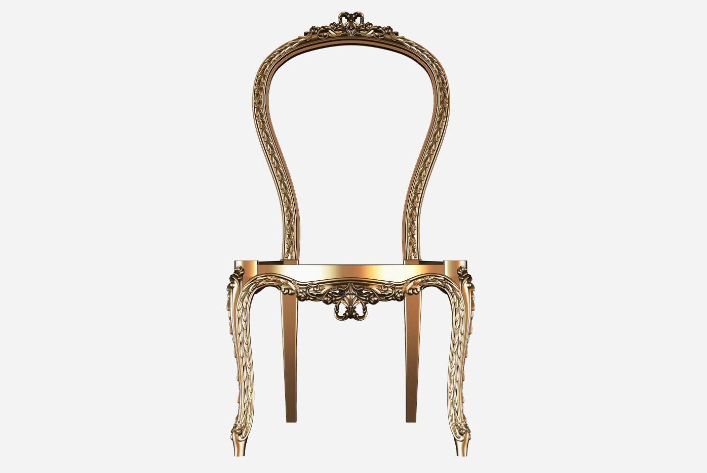 Chair 3d model for cnc 03 3D model_1