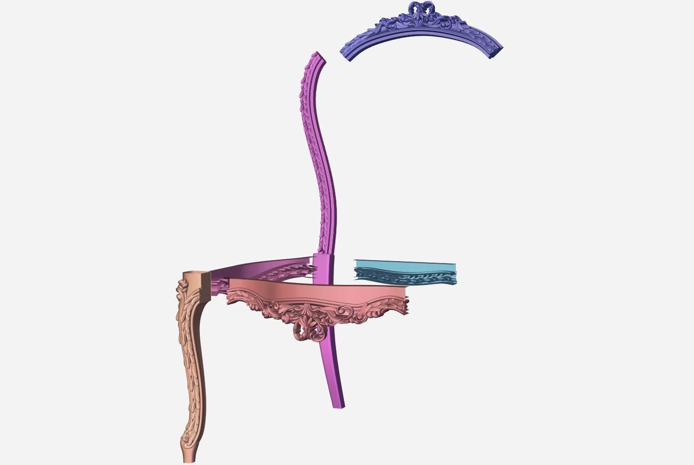 Chair 3d model for cnc 03 3D model_8