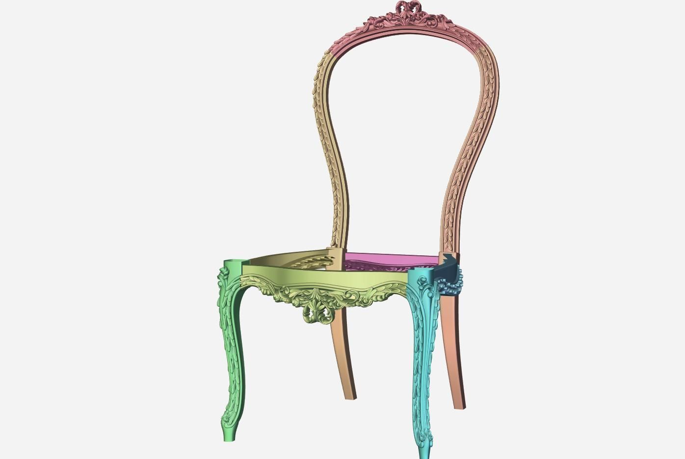 Chair 3d model for cnc 03 3D model_7