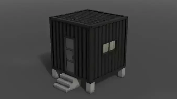 PBR Container House AA V3 Low-poly 3D model