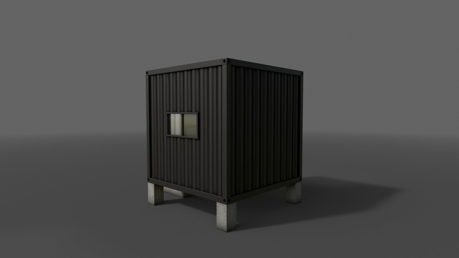 PBR Container House AA V3 Low-poly 3D model_16