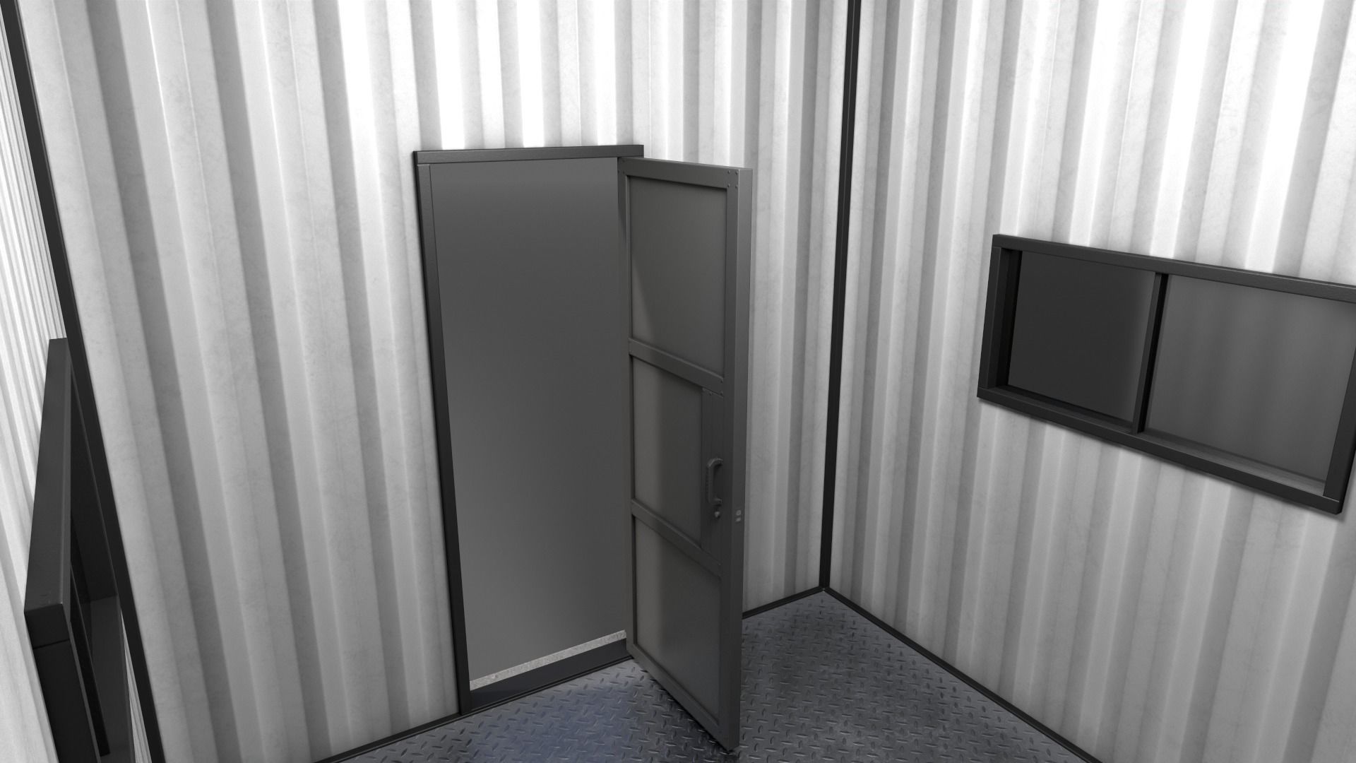 PBR Container House AA V3 Low-poly 3D model_14