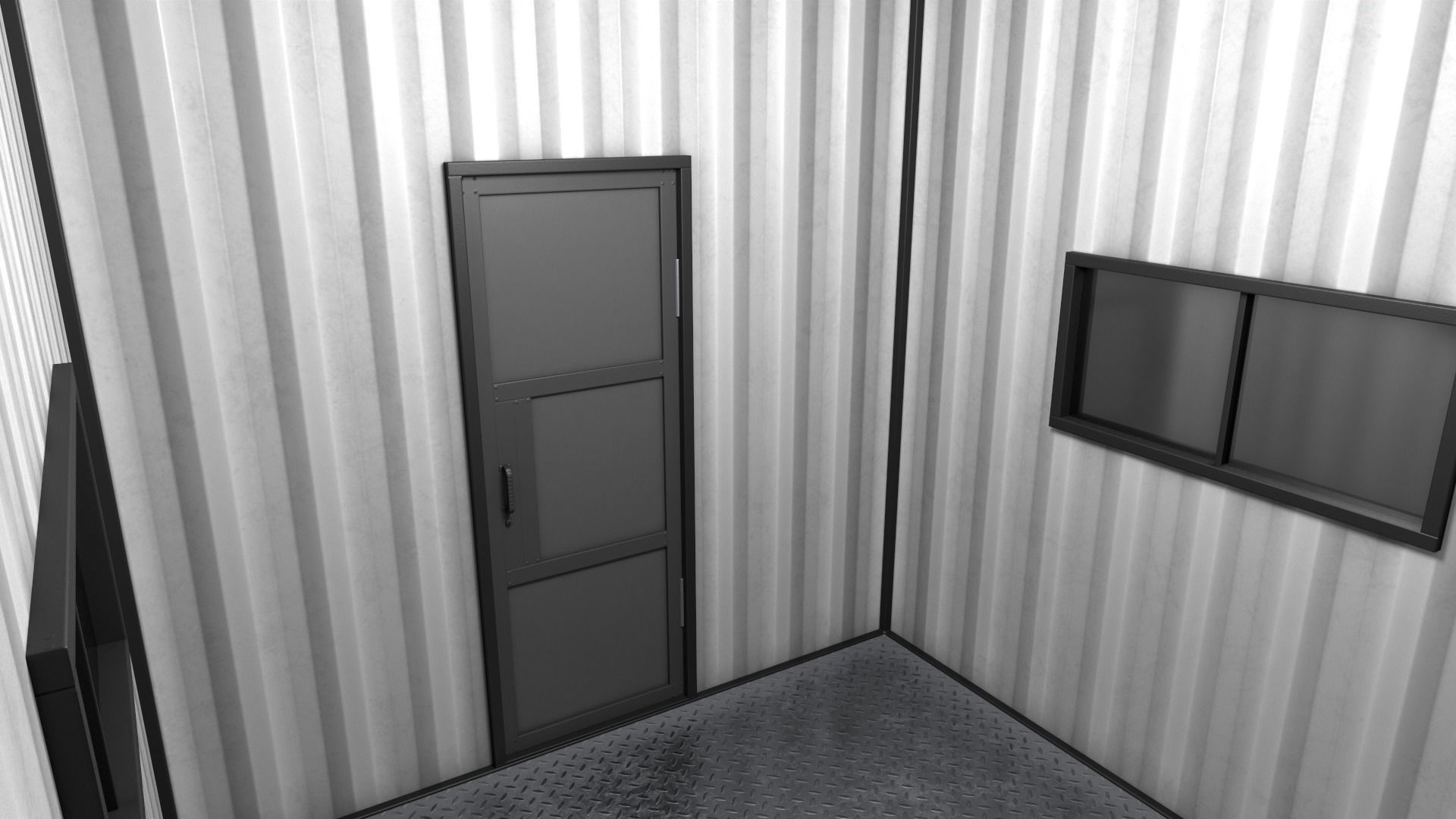 PBR Container House AA V3 Low-poly 3D model_13