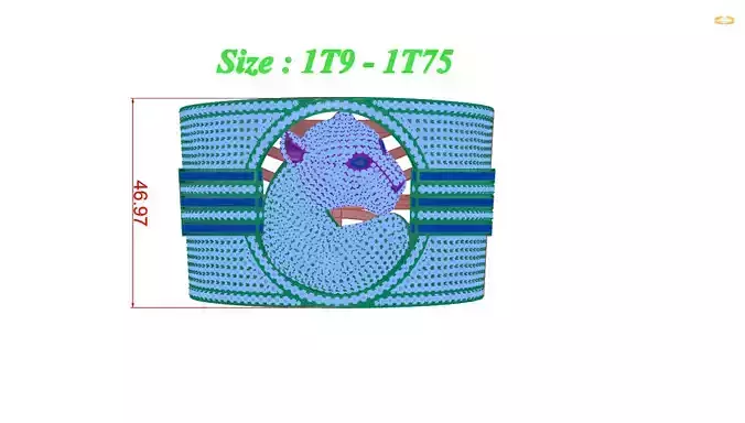 Bracelet tiger 3D print model