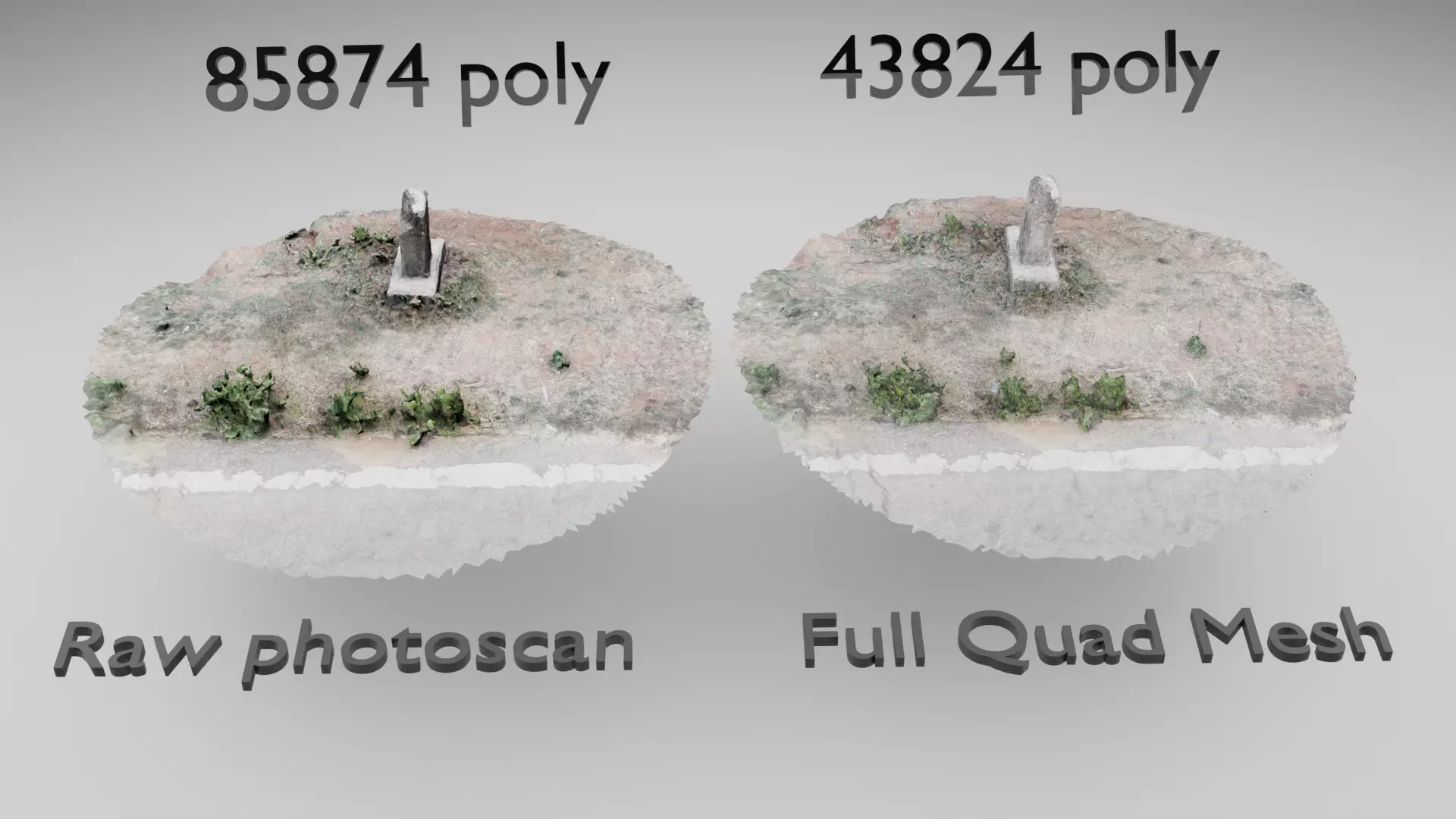 Roadside piller photoscan retopo model 3D model_0