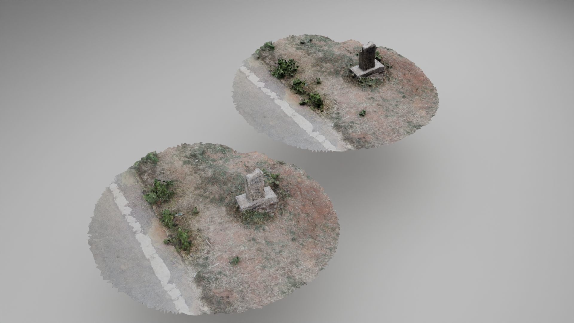 Roadside piller photoscan retopo model 3D model_10