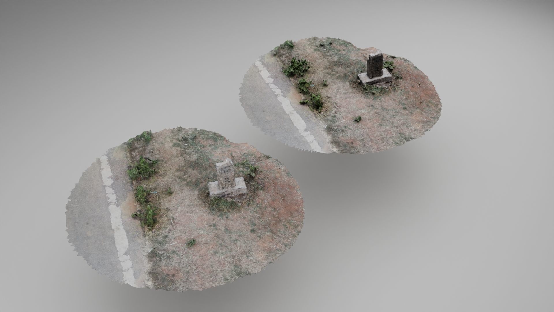 Roadside piller photoscan retopo model 3D model_6