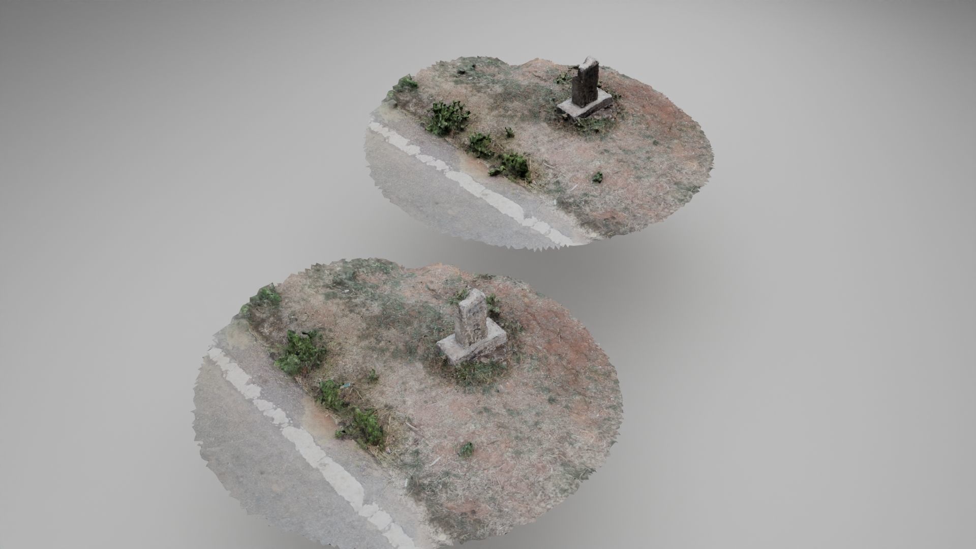 Roadside piller photoscan retopo model 3D model_5