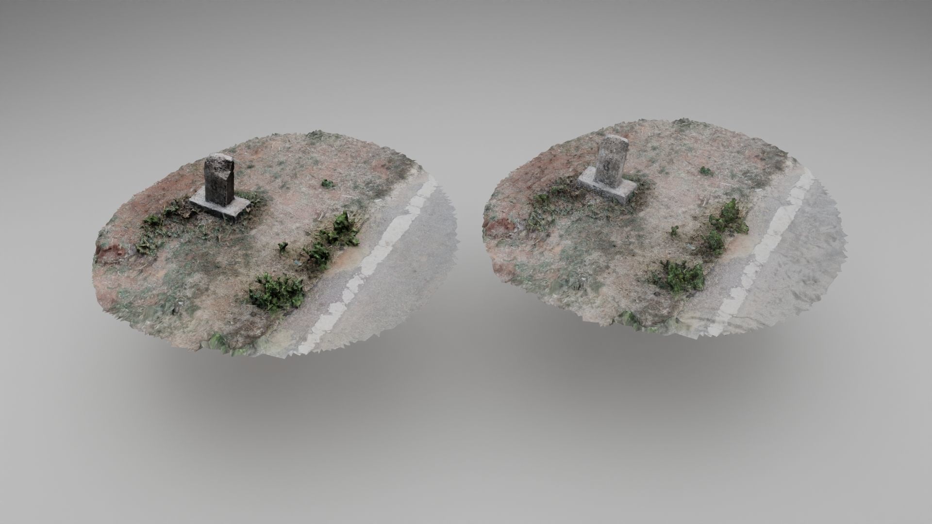 Roadside piller photoscan retopo model 3D model_3