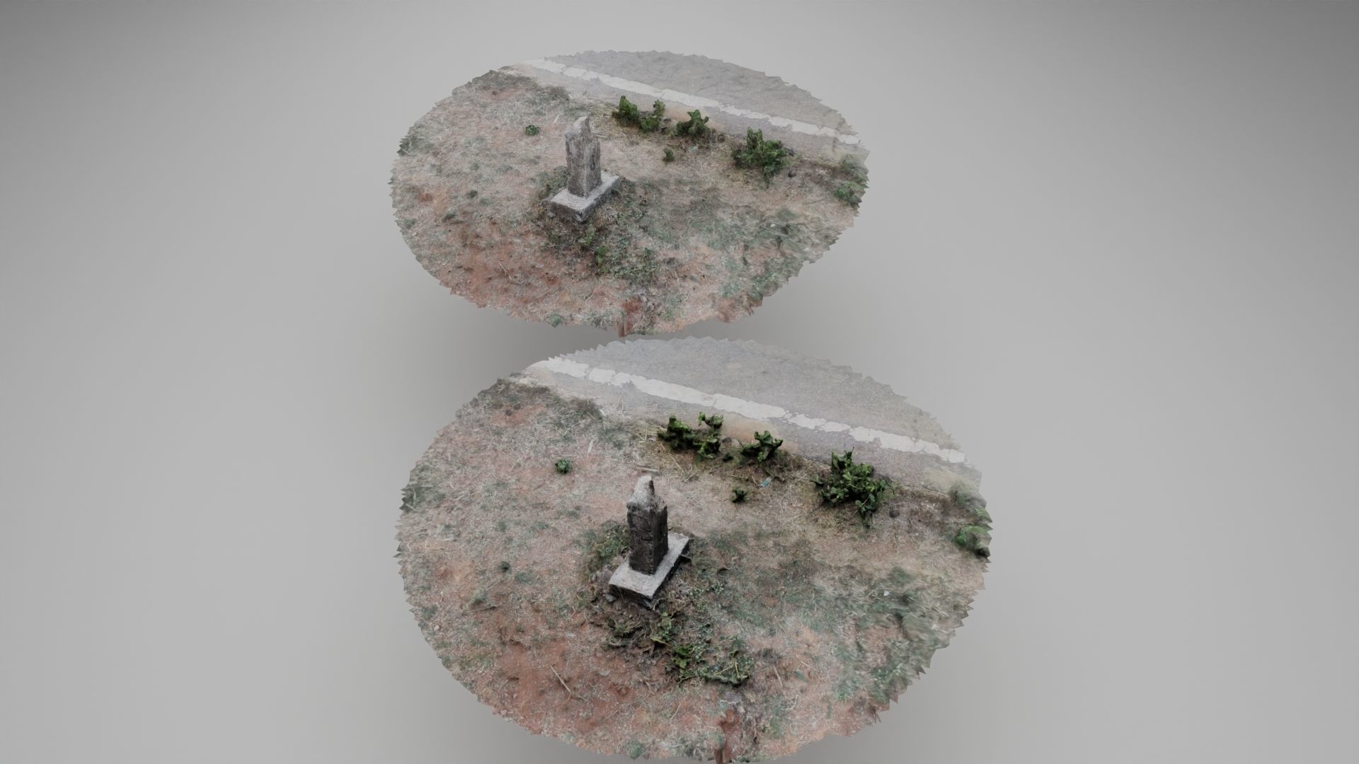 Roadside piller photoscan retopo model 3D model_9