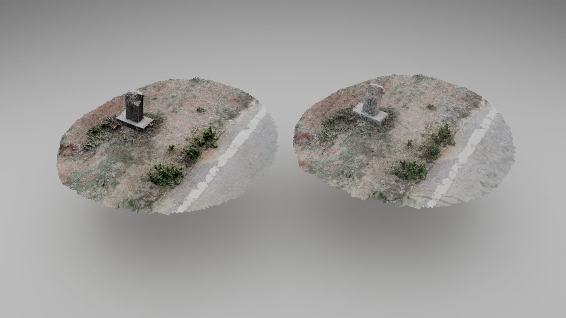 Roadside piller photoscan retopo model 3D model_2