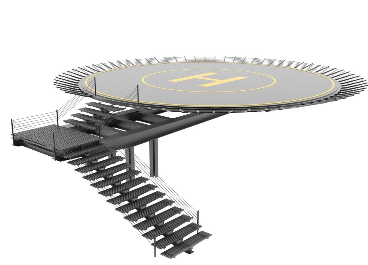 Helipad 3D model_2