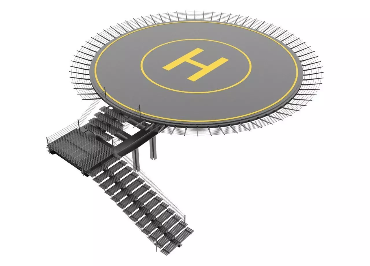 Helipad 3D model_0