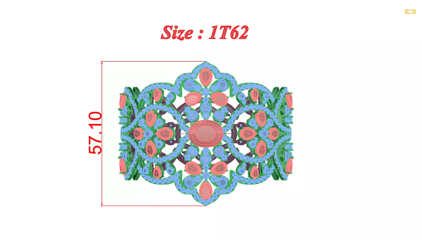 Bracelet 3D print model_0