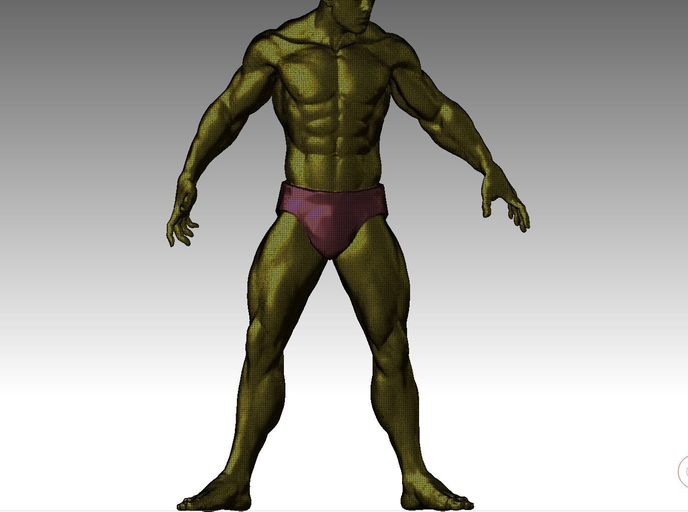 Hunk man 3D model figure male figure muscle human body 3D print model_8