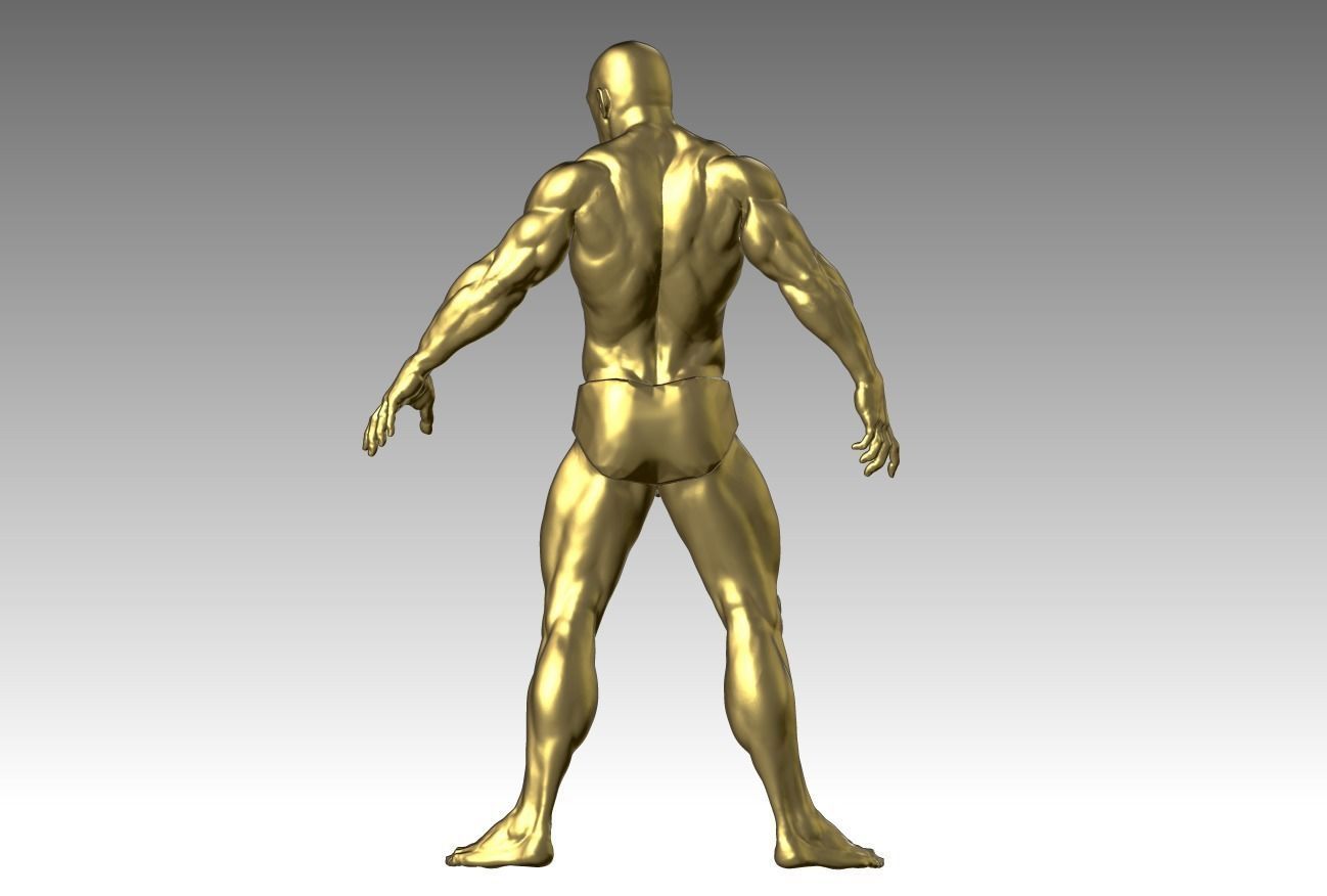 Hunk man 3D model figure male figure muscle human body 3D print model_3