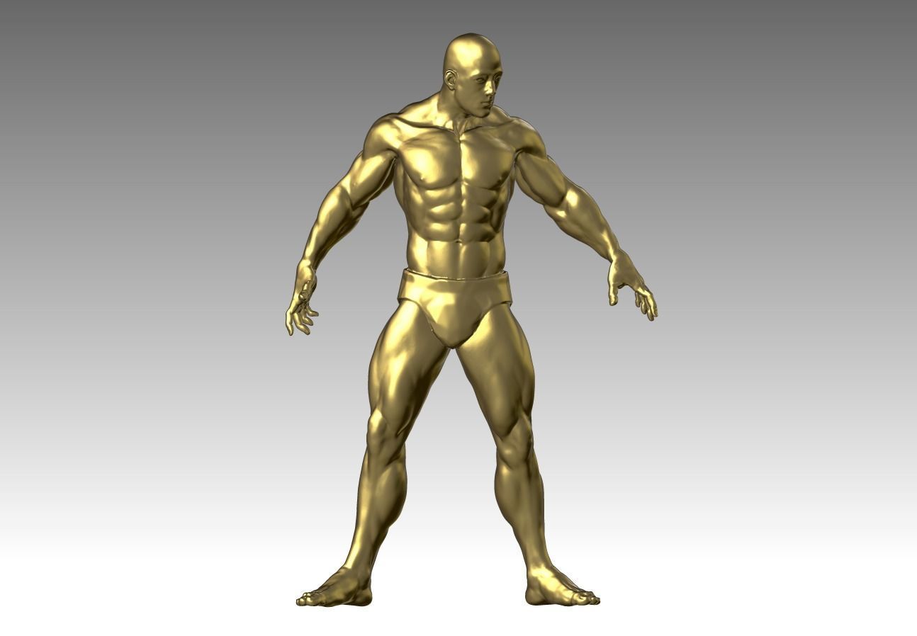 Hunk man 3D model figure male figure muscle human body 3D print model_1
