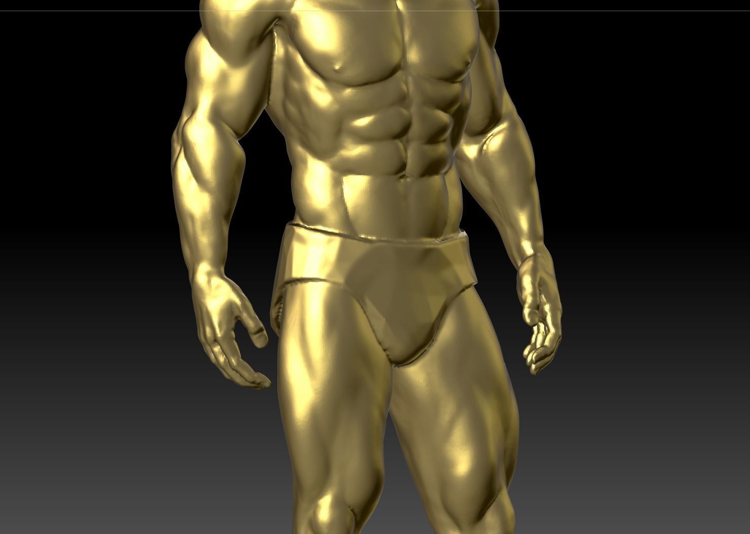 Hunk man 3D model figure male figure muscle human body  3D print model_10