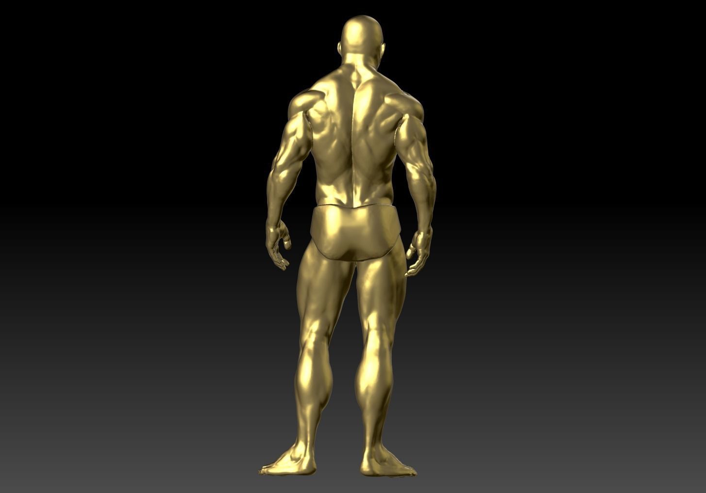 Hunk man 3D model figure male figure muscle human body  3D print model_9