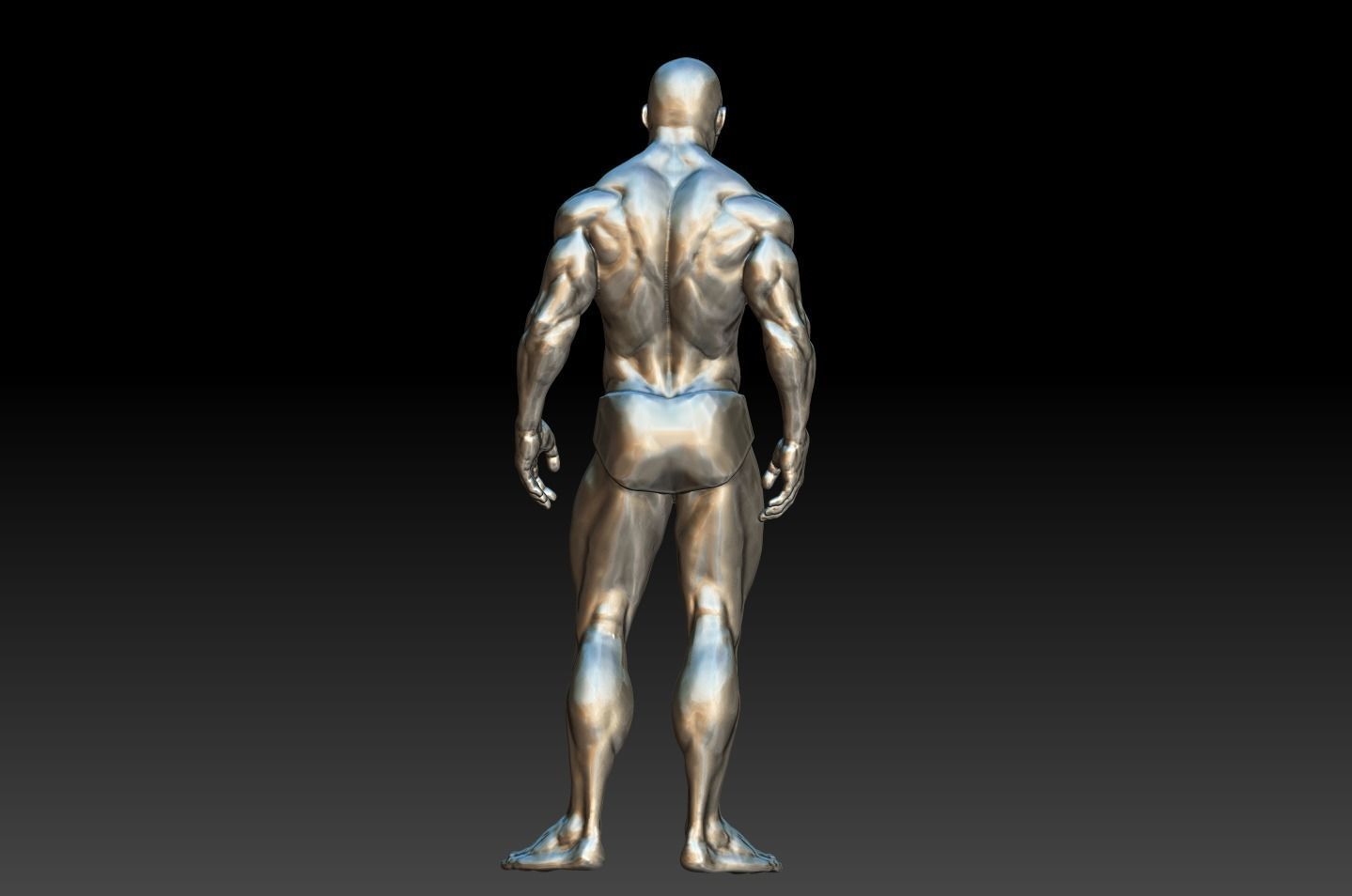 Hunk man 3D model figure male figure muscle human body  3D print model_2