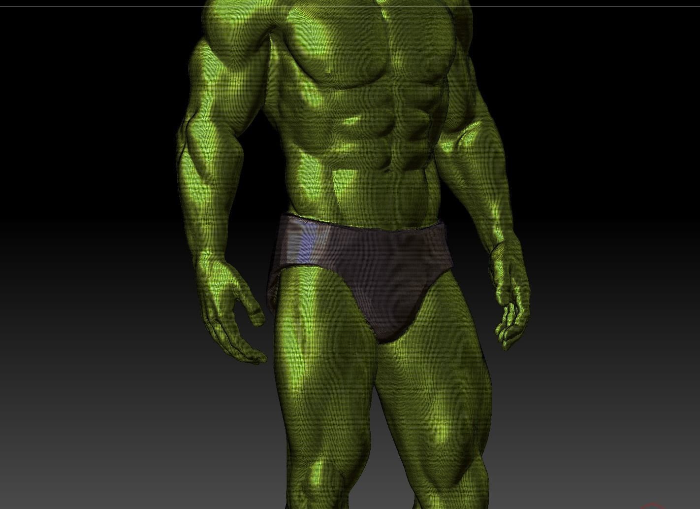 Hunk man 3D model figure male figure muscle human body  3D print model_11