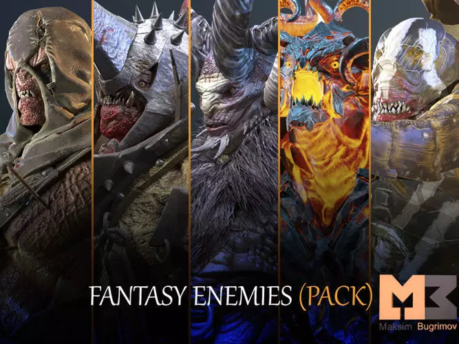 Fantasy Enemies Pack Low-poly 3D model_0