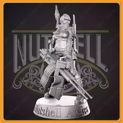 Nutshell Atelier - Thick Post Apocalypse girl - NSFW 3D print model