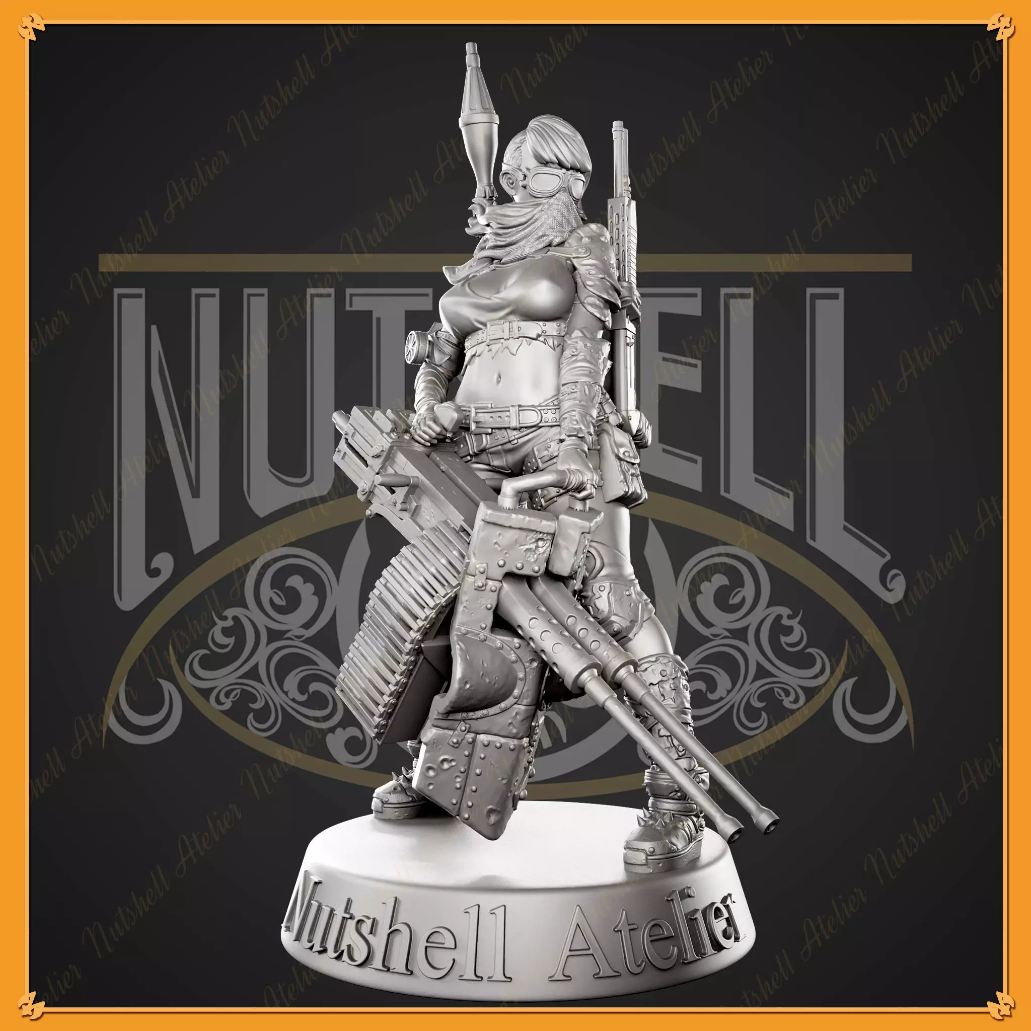 Nutshell Atelier - Thick Post Apocalypse girl - NSFW 3D print model_0