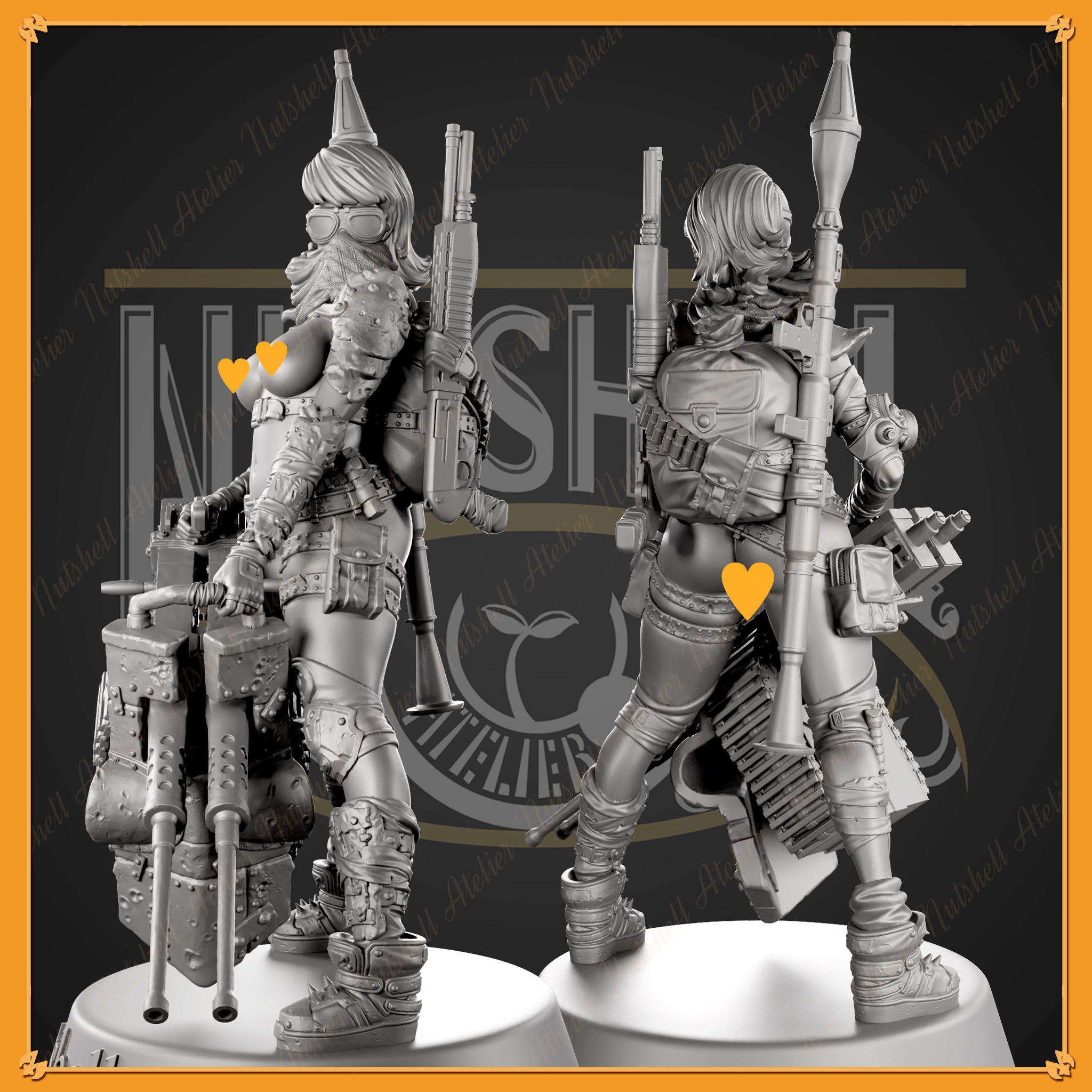 Nutshell Atelier - Thick Post Apocalypse girl - NSFW 3D print model_7