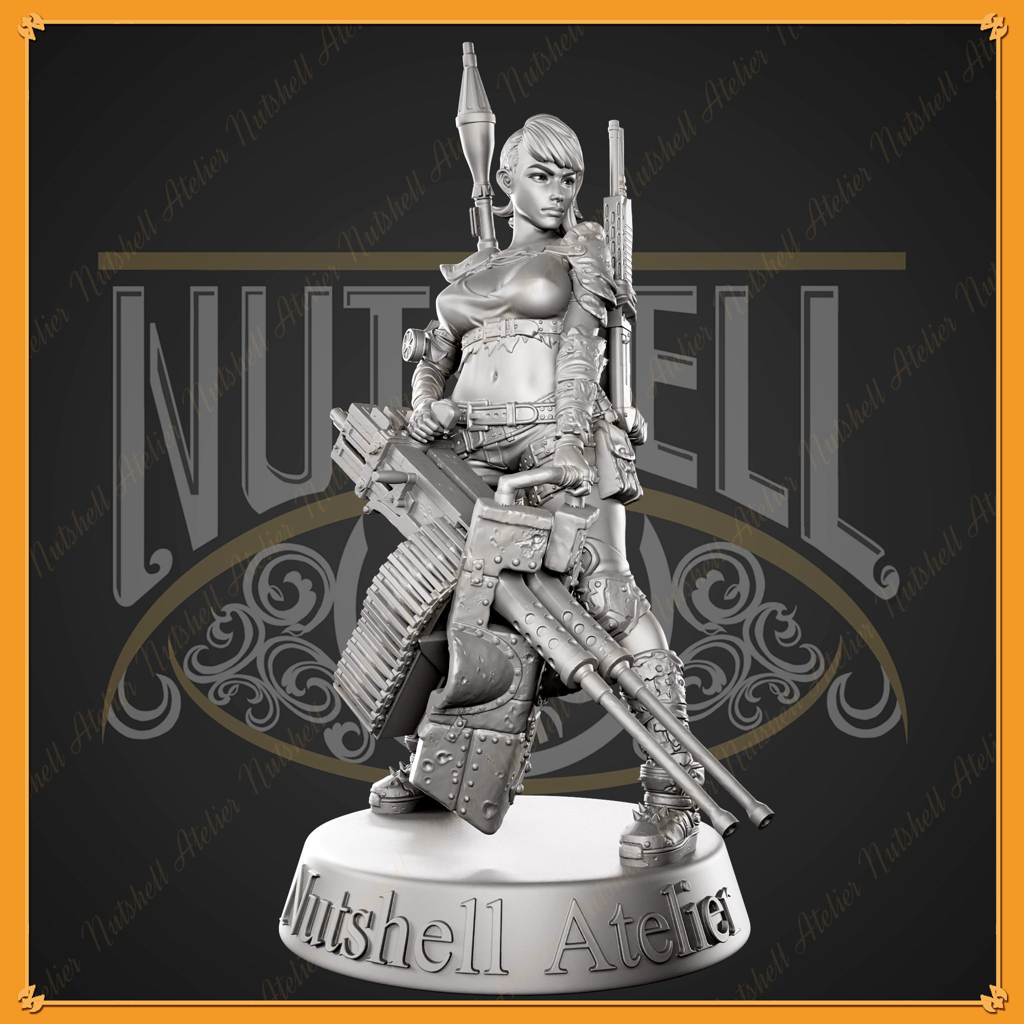 Nutshell Atelier - Thick Post Apocalypse girl - NSFW 3D print model_2