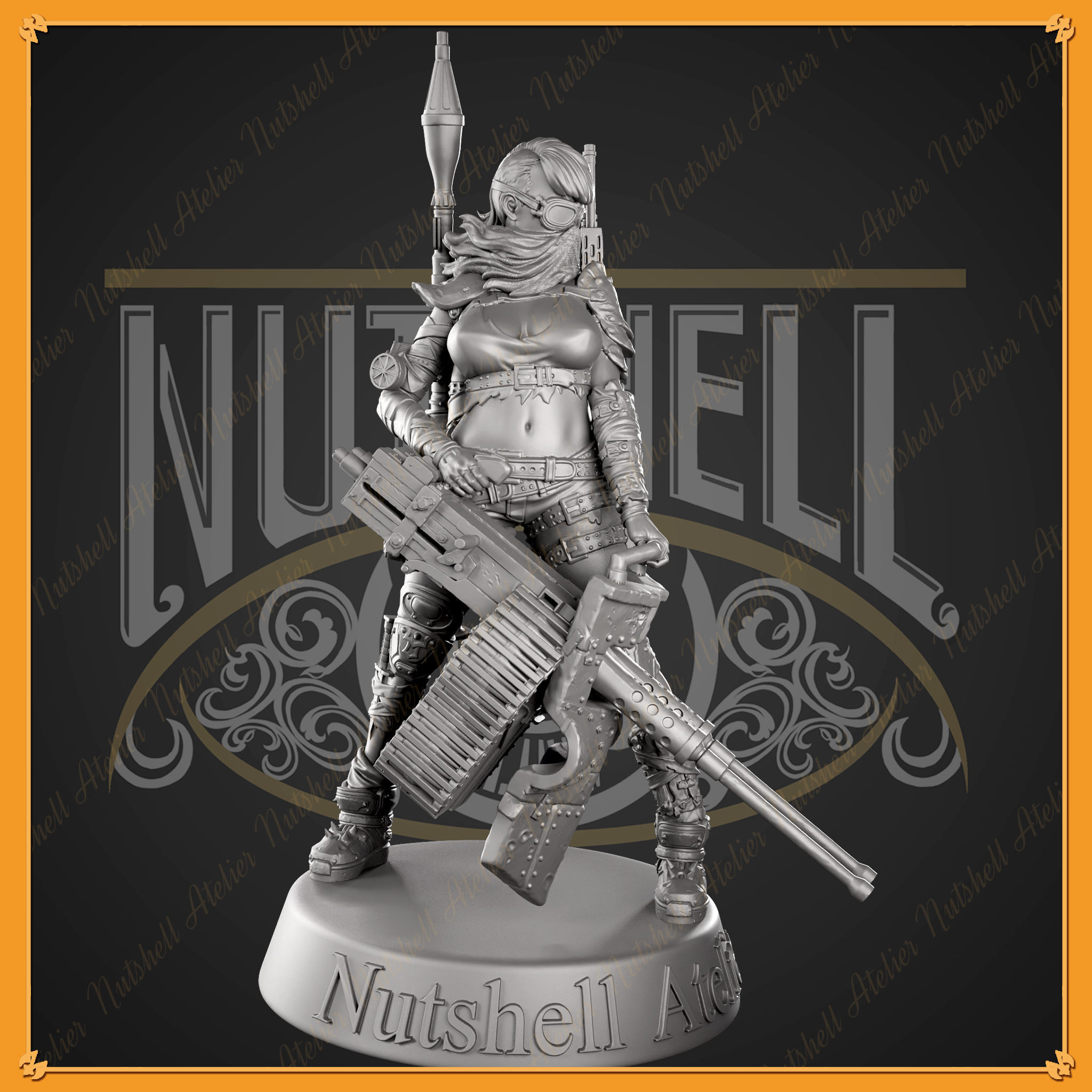 Nutshell Atelier - Thick Post Apocalypse girl - NSFW 3D print model_8