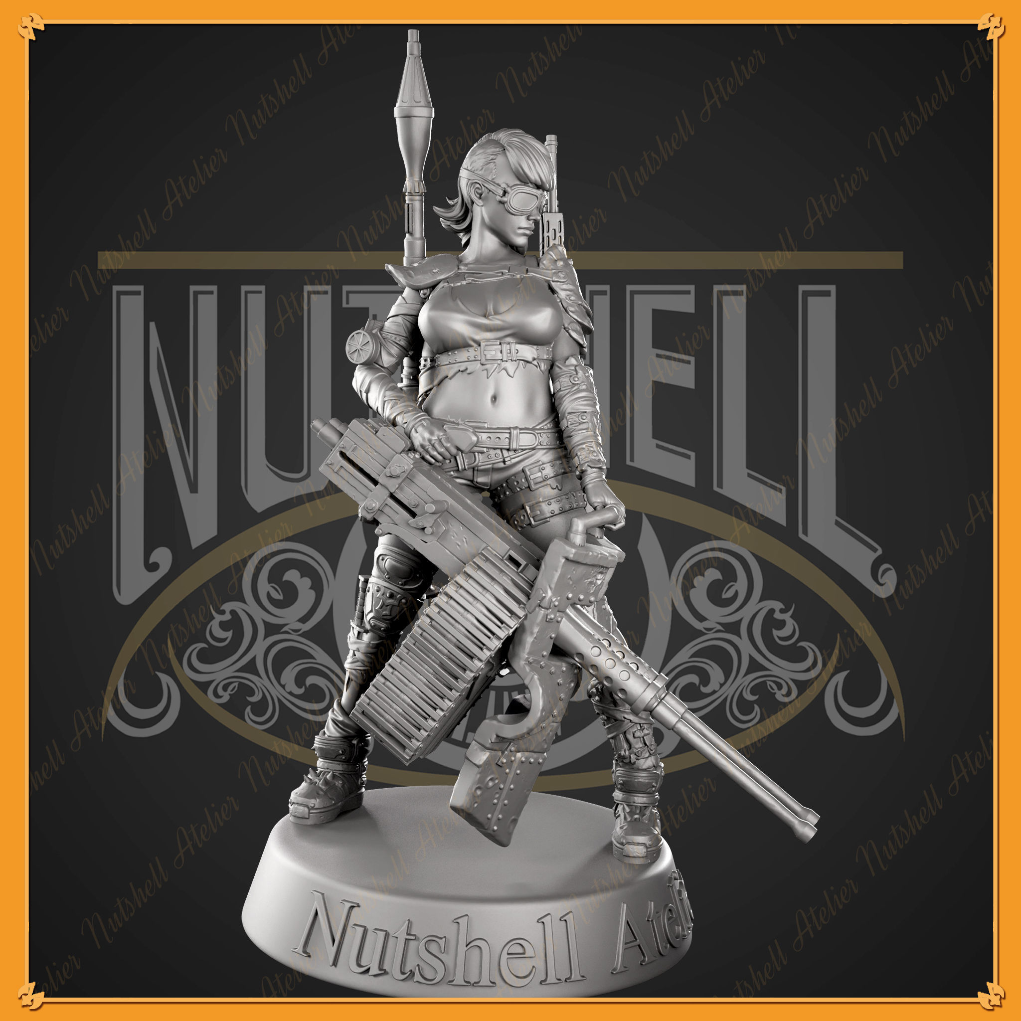 Nutshell Atelier - Thick Post Apocalypse girl - NSFW 3D print model_9