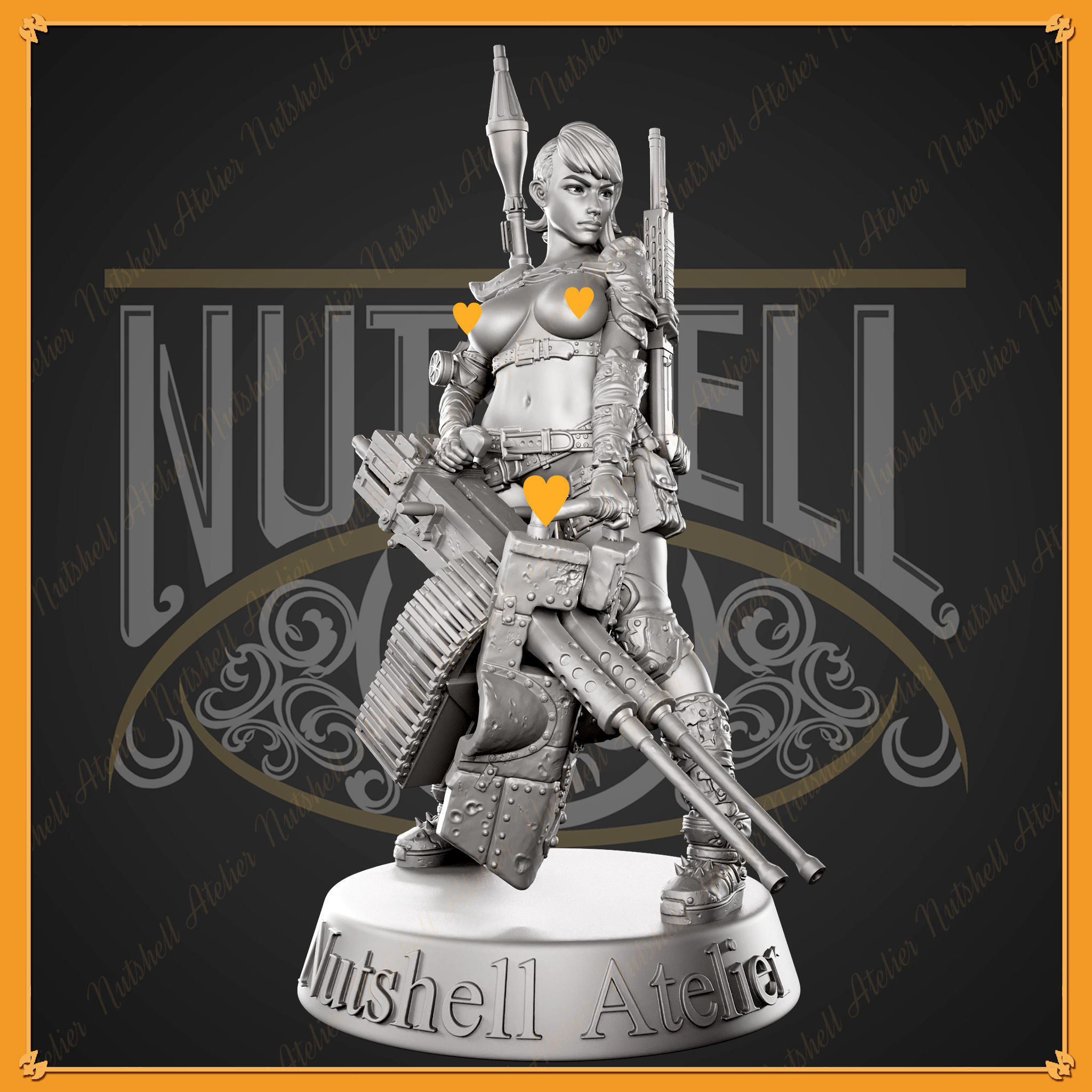Nutshell Atelier - Thick Post Apocalypse girl - NSFW 3D print model_4