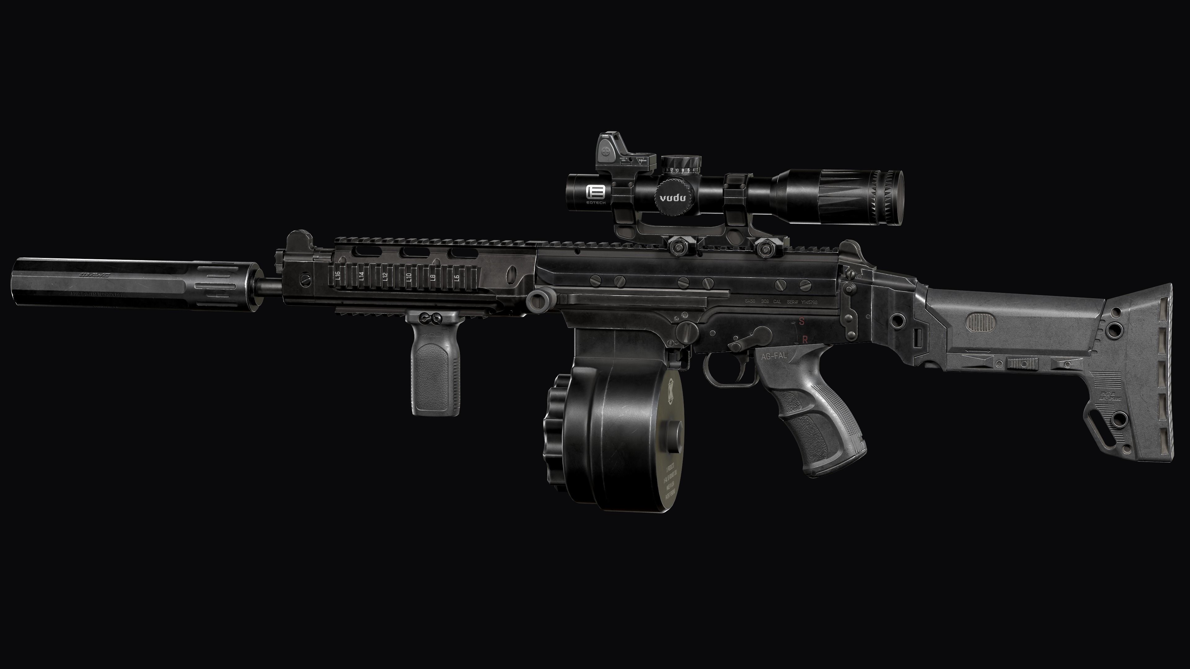 Tactical Modular Modern Assault Rifles gun Weapon Pack 3D Model Collection_12