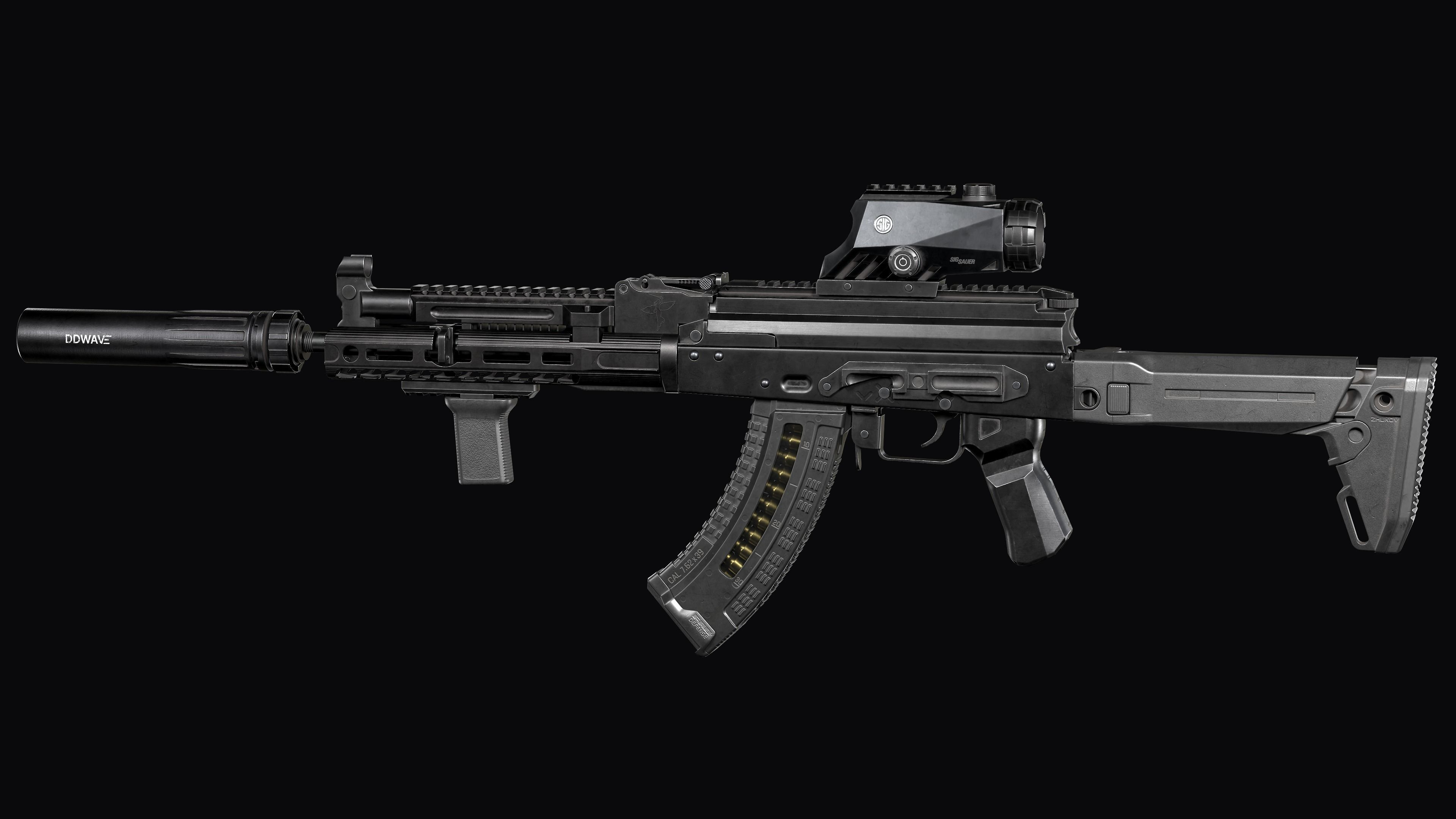 Tactical Modular Modern Assault Rifles gun Weapon Pack 3D Model Collection_6