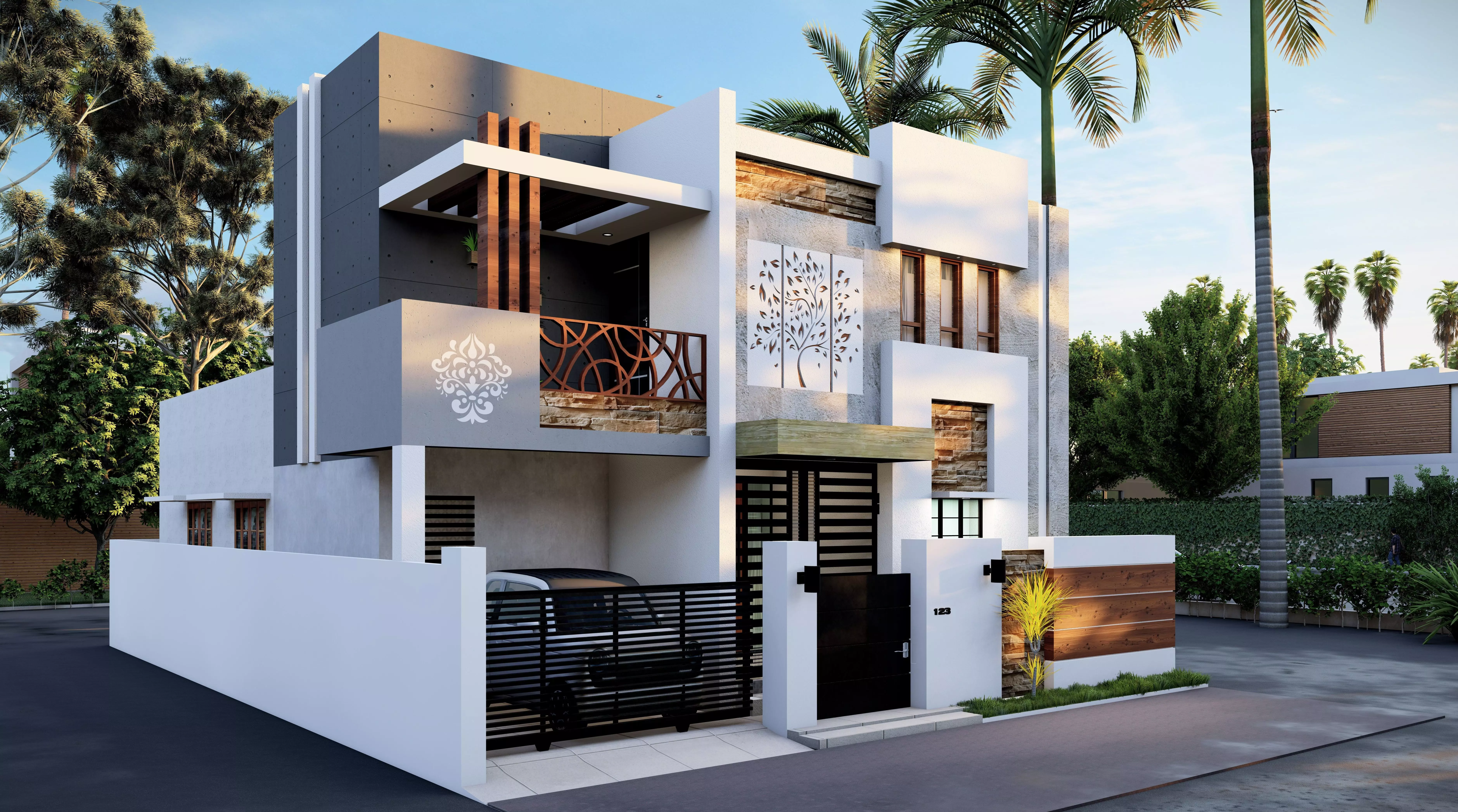 House 2 Low-poly 3D model_0