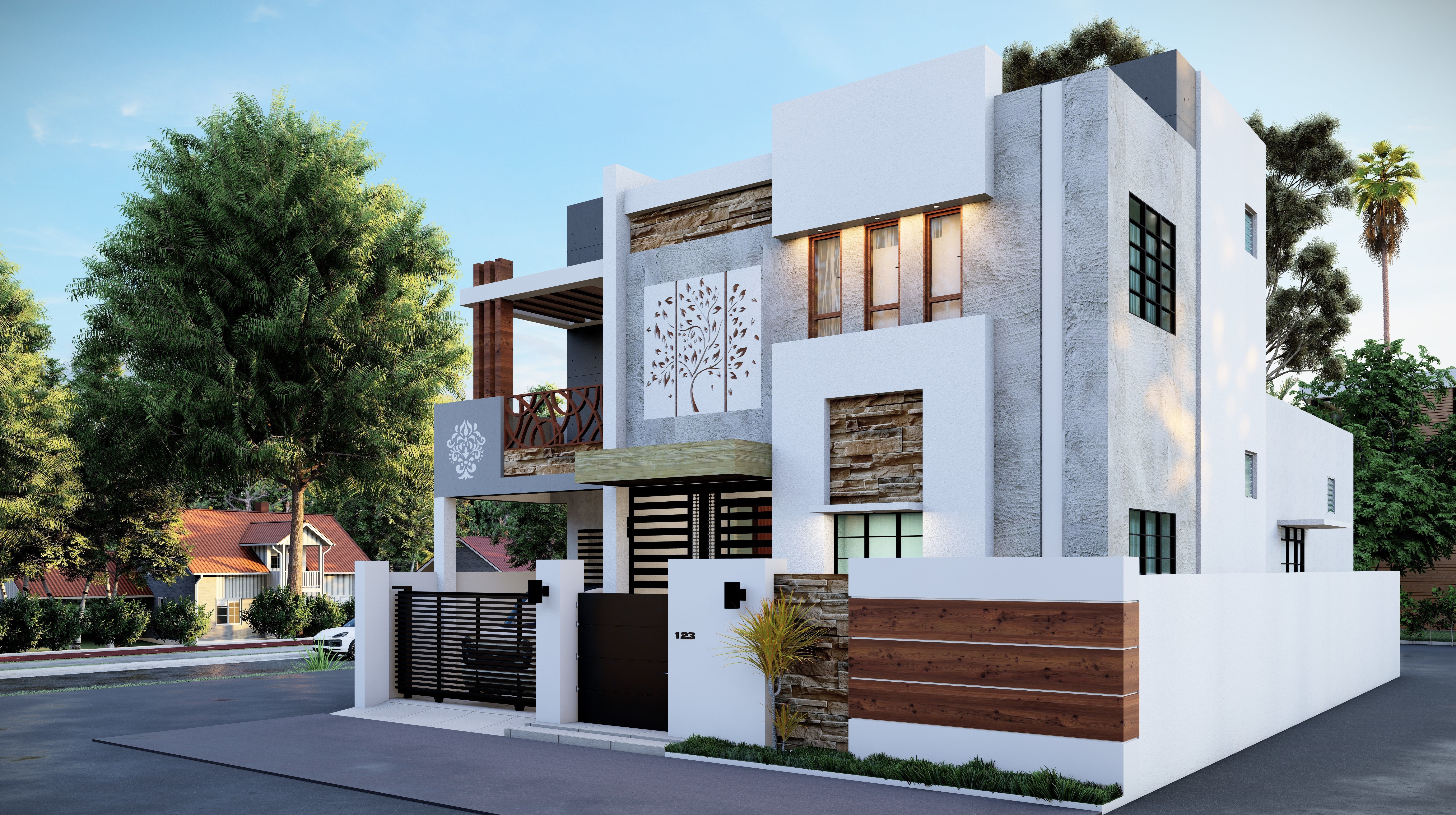 House 2 Low-poly 3D model_2