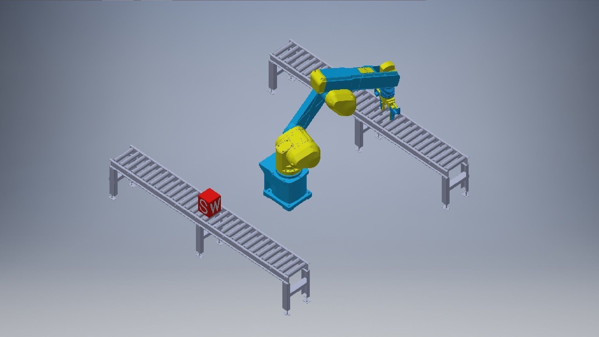 Robot arm 6 dof degrees of freedom Low-poly 3D model_10