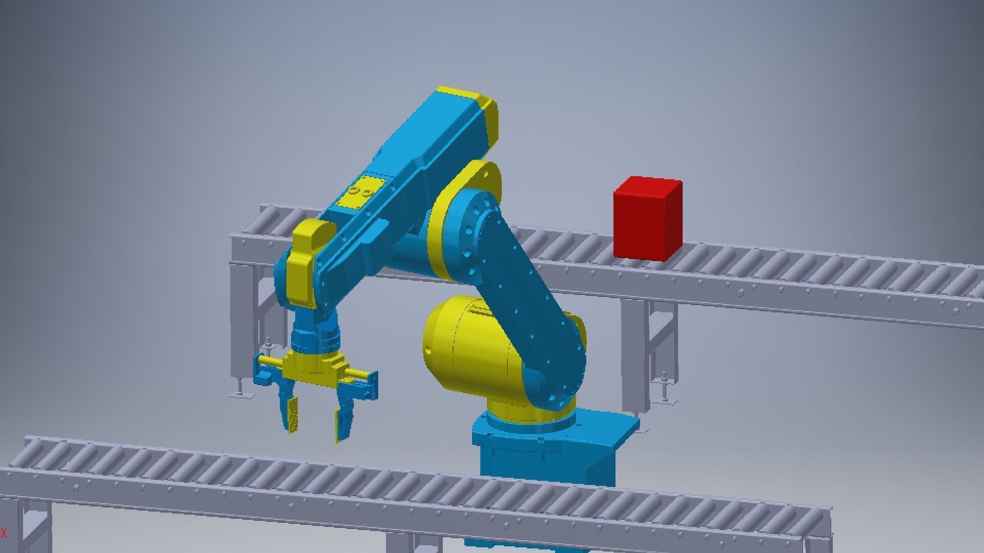 Robot arm 6 dof degrees of freedom Low-poly 3D model_14