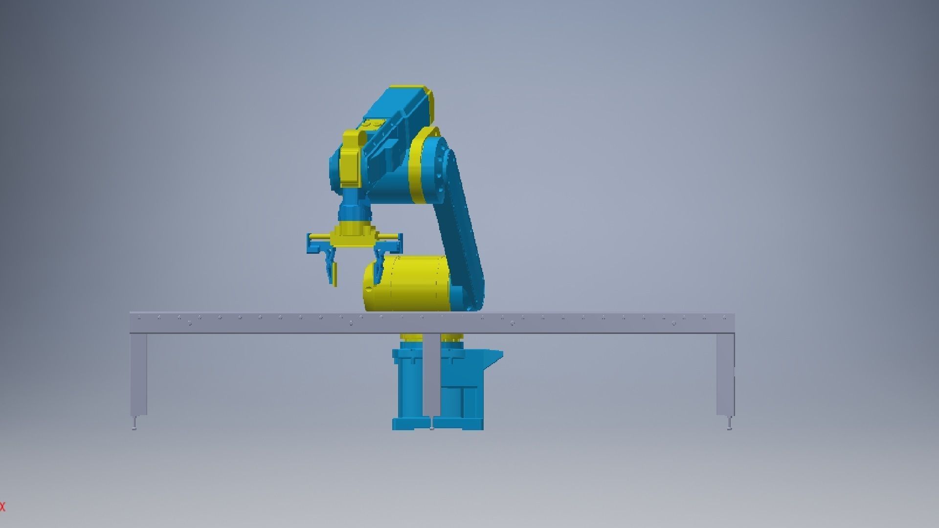 Robot arm 6 dof degrees of freedom Low-poly 3D model_7