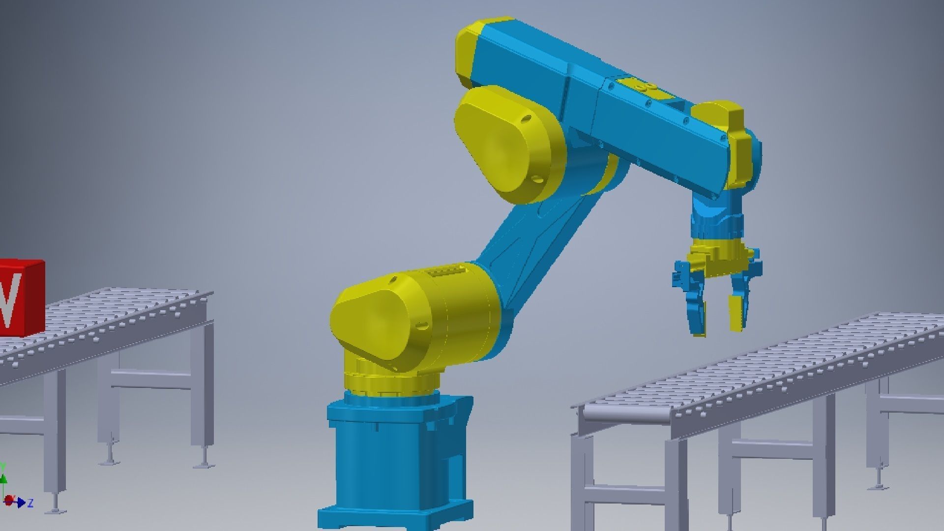 Robot arm 6 dof degrees of freedom Low-poly 3D model_13