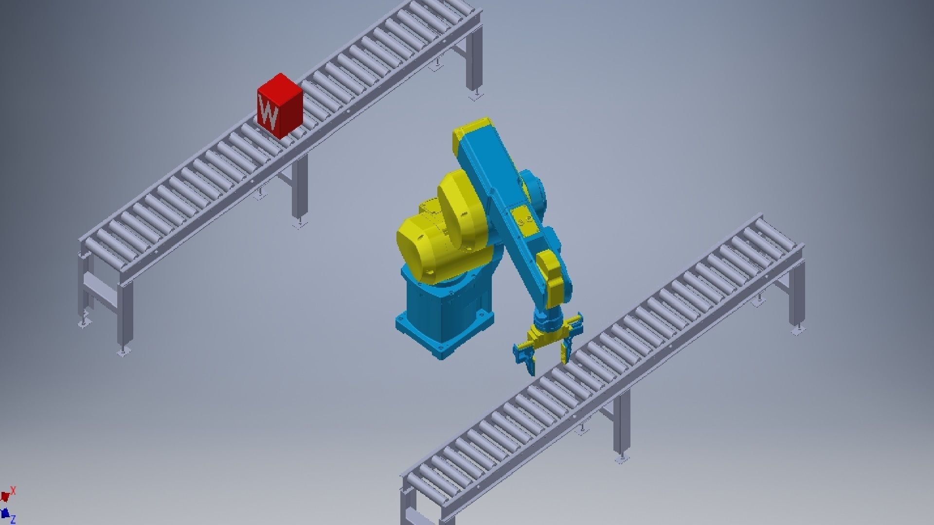 Robot arm 6 dof degrees of freedom Low-poly 3D model_9