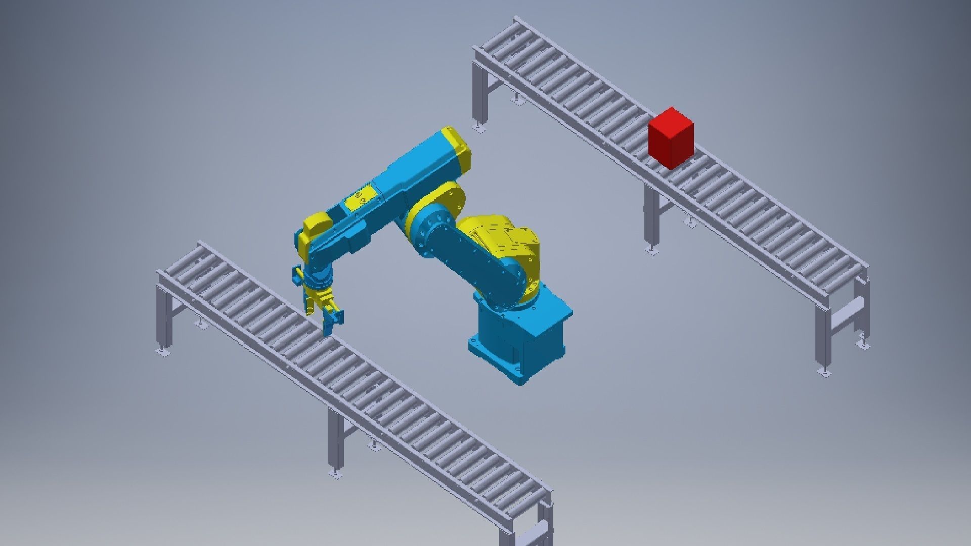 Robot arm 6 dof degrees of freedom Low-poly 3D model_15