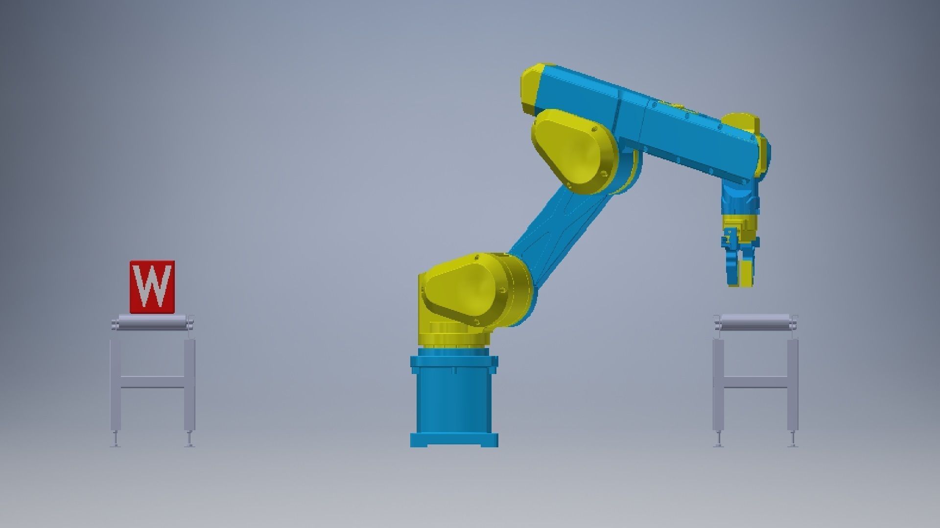 Robot arm 6 dof degrees of freedom Low-poly 3D model_12
