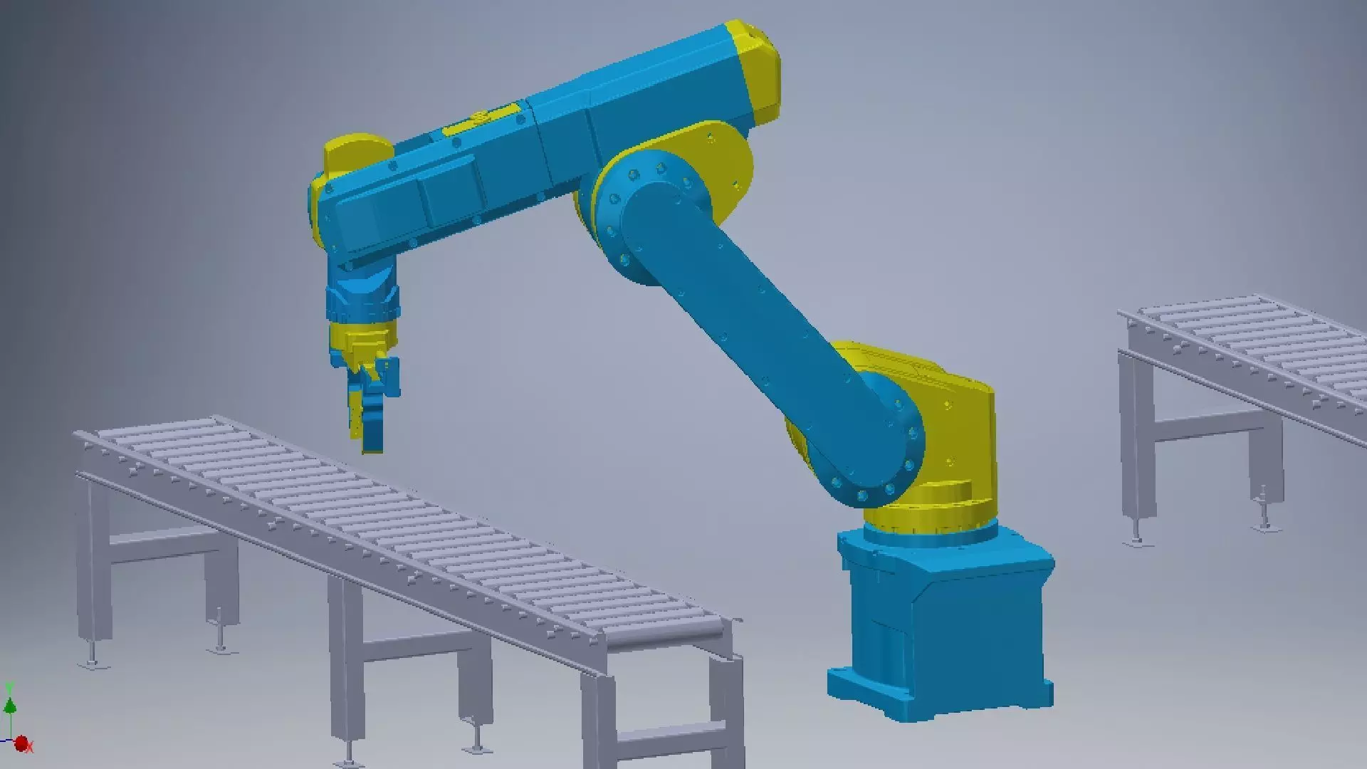 Robot arm 6 dof degrees of freedom Low-poly 3D model_0