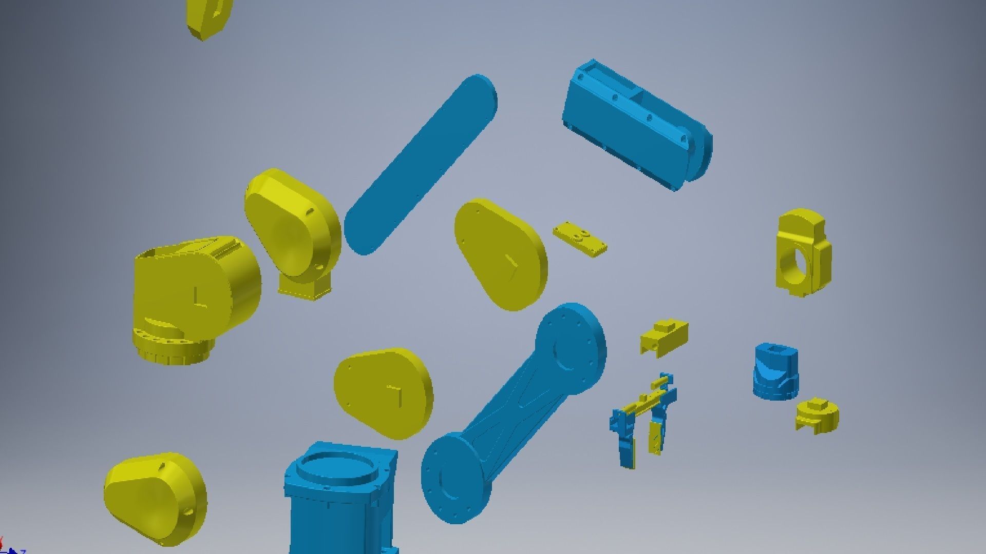 Robot arm 6 dof degrees of freedom Low-poly 3D model_6