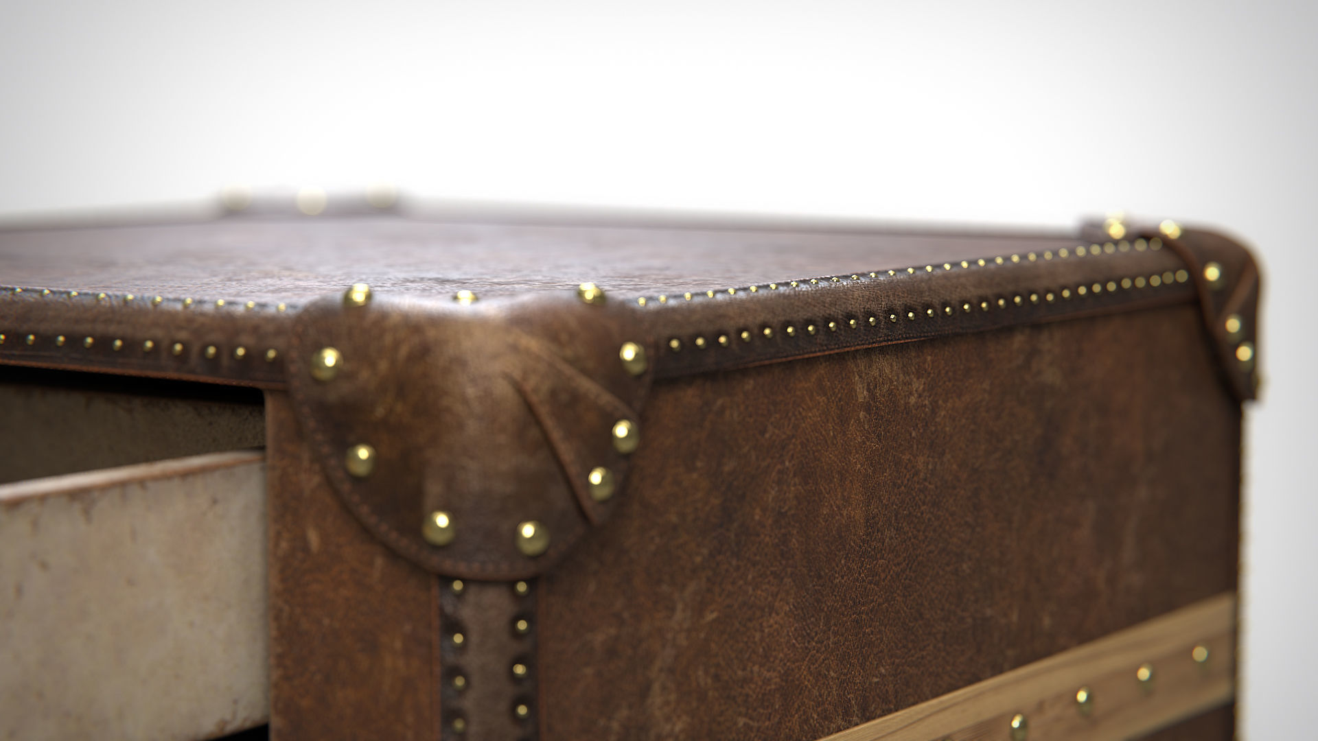 Slab Lamp Leather Table PBR Low-poly 3D model_8